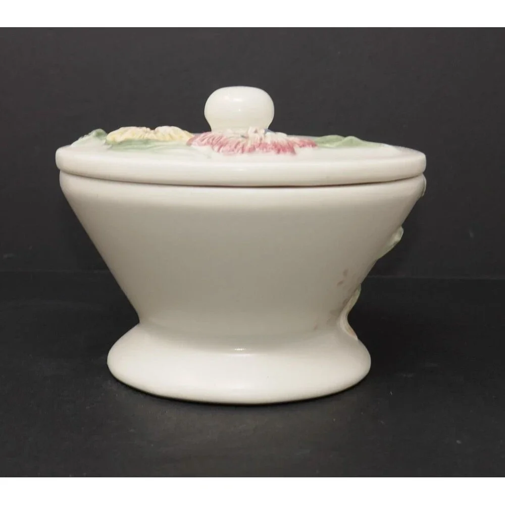 Bacova Chelsea Floral Ceramic Covered Trinket Bowl